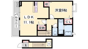 西脇市駅 徒歩10分 2階の物件間取画像